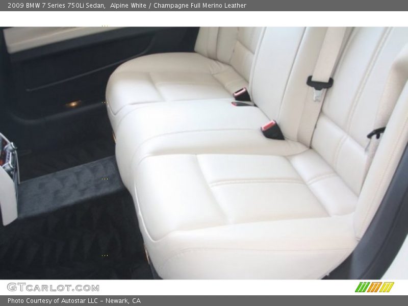 Alpine White / Champagne Full Merino Leather 2009 BMW 7 Series 750Li Sedan