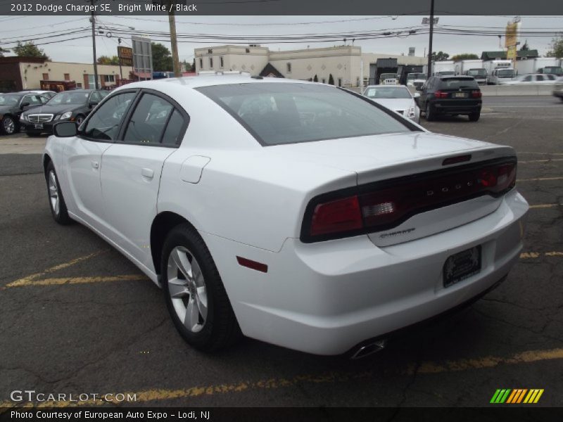 Bright White / Black 2012 Dodge Charger SE