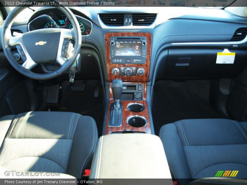 White Diamond Tricoat / Ebony 2013 Chevrolet Traverse LT