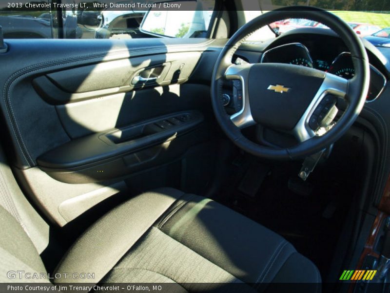 White Diamond Tricoat / Ebony 2013 Chevrolet Traverse LT