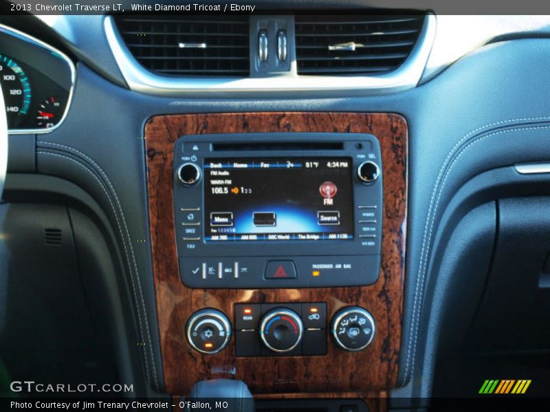 White Diamond Tricoat / Ebony 2013 Chevrolet Traverse LT