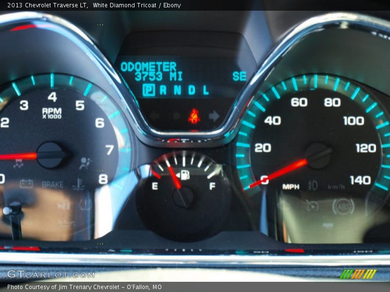 White Diamond Tricoat / Ebony 2013 Chevrolet Traverse LT