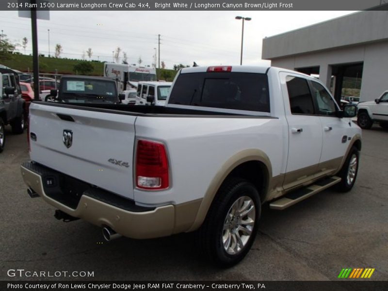 Bright White / Longhorn Canyon Brown/Light Frost 2014 Ram 1500 Laramie Longhorn Crew Cab 4x4