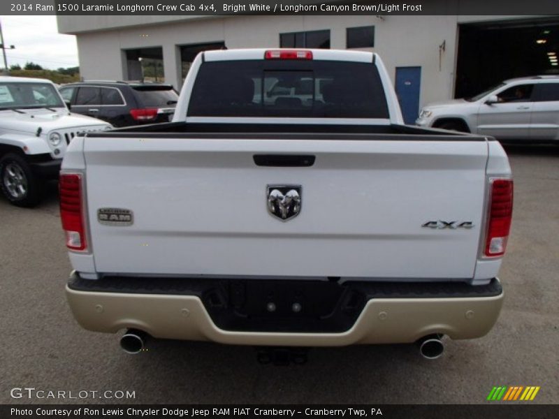 Bright White / Longhorn Canyon Brown/Light Frost 2014 Ram 1500 Laramie Longhorn Crew Cab 4x4