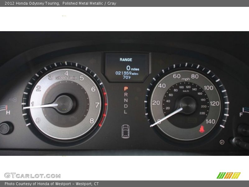 Polished Metal Metallic / Gray 2012 Honda Odyssey Touring