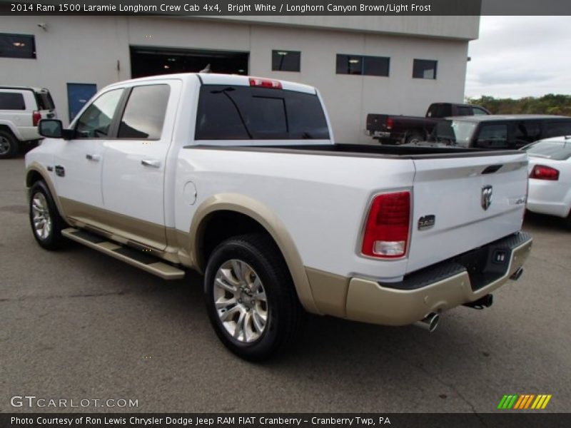 Bright White / Longhorn Canyon Brown/Light Frost 2014 Ram 1500 Laramie Longhorn Crew Cab 4x4