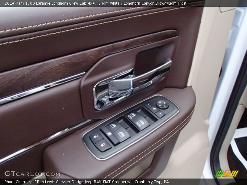 Bright White / Longhorn Canyon Brown/Light Frost 2014 Ram 1500 Laramie Longhorn Crew Cab 4x4