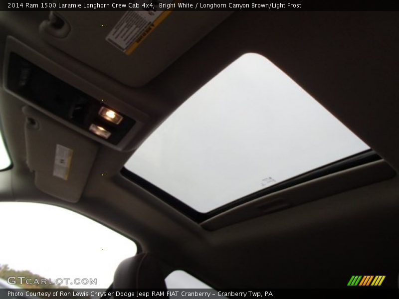 Bright White / Longhorn Canyon Brown/Light Frost 2014 Ram 1500 Laramie Longhorn Crew Cab 4x4