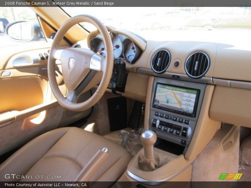 Meteor Grey Metallic / Sand Beige 2008 Porsche Cayman S