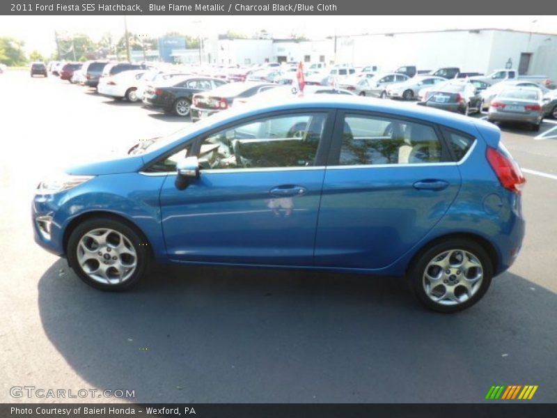 Blue Flame Metallic / Charcoal Black/Blue Cloth 2011 Ford Fiesta SES Hatchback