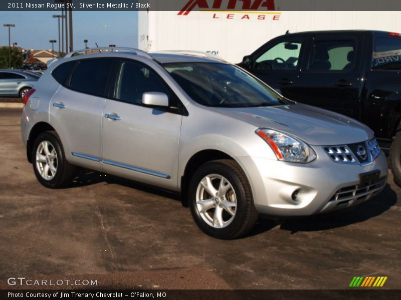 Silver Ice Metallic / Black 2011 Nissan Rogue SV