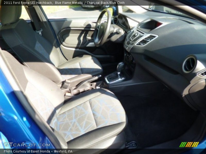 Blue Flame Metallic / Charcoal Black/Blue Cloth 2011 Ford Fiesta SES Hatchback