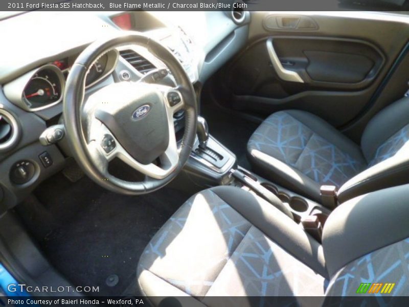 Blue Flame Metallic / Charcoal Black/Blue Cloth 2011 Ford Fiesta SES Hatchback