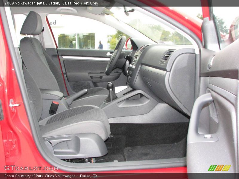 Salsa Red / Art Grey 2009 Volkswagen Jetta S Sedan