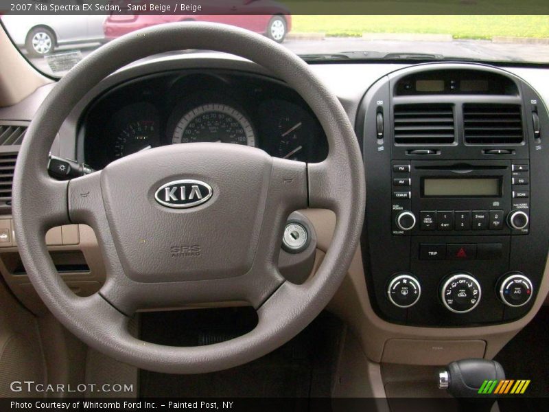 Sand Beige / Beige 2007 Kia Spectra EX Sedan