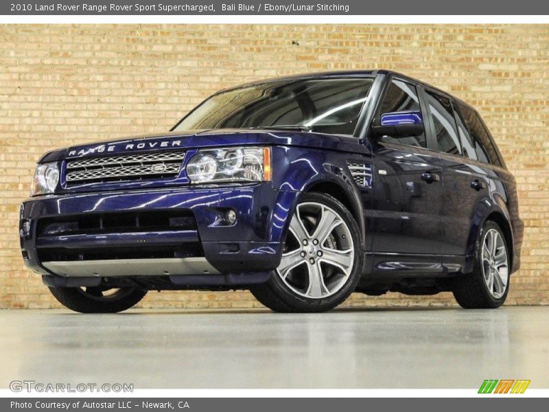 Bali Blue / Ebony/Lunar Stitching 2010 Land Rover Range Rover Sport Supercharged