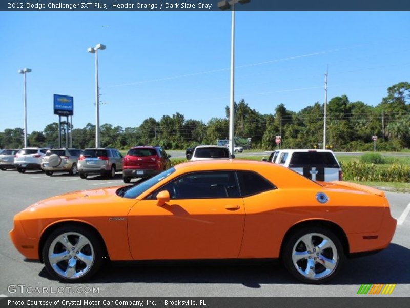 Header Orange / Dark Slate Gray 2012 Dodge Challenger SXT Plus