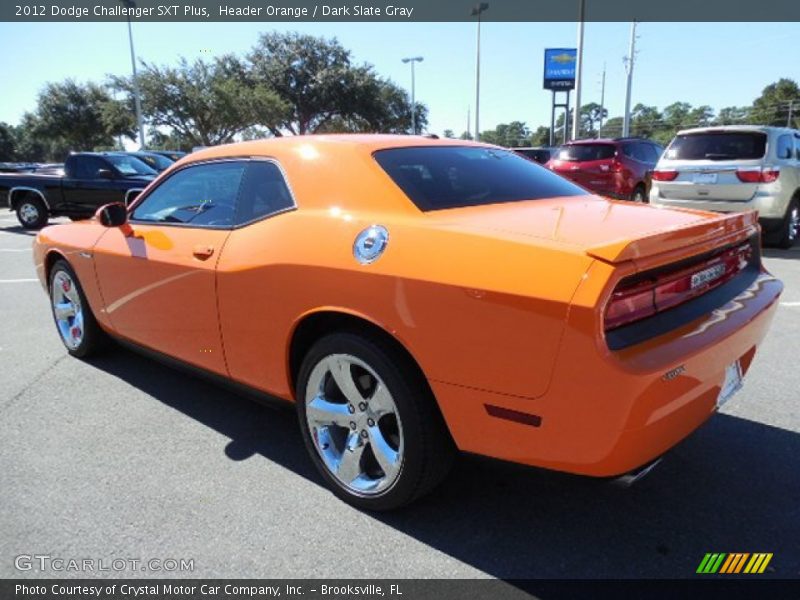 Header Orange / Dark Slate Gray 2012 Dodge Challenger SXT Plus