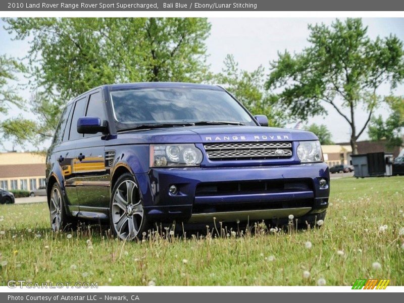 Bali Blue / Ebony/Lunar Stitching 2010 Land Rover Range Rover Sport Supercharged