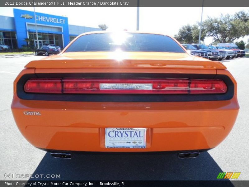 Header Orange / Dark Slate Gray 2012 Dodge Challenger SXT Plus