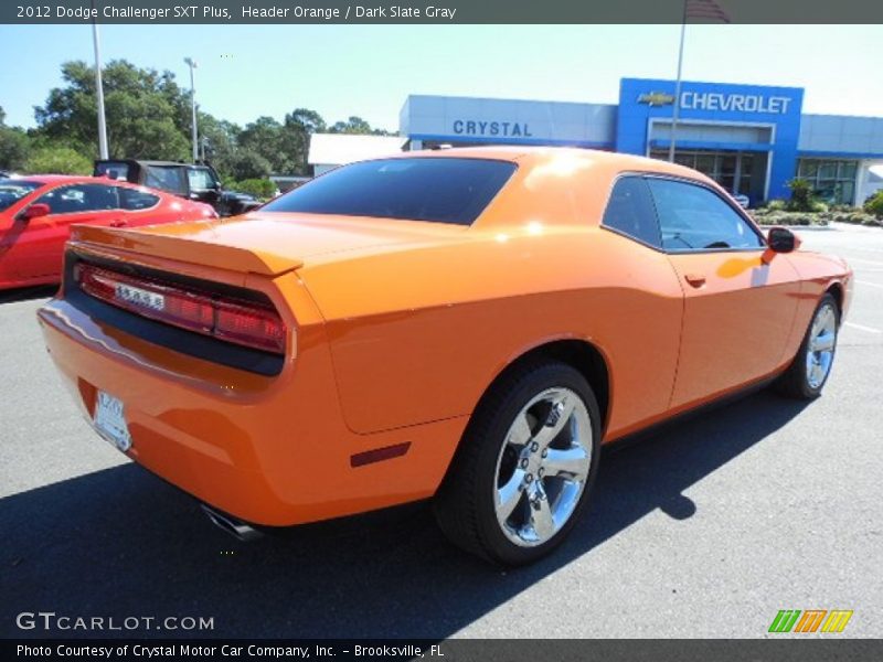 Header Orange / Dark Slate Gray 2012 Dodge Challenger SXT Plus