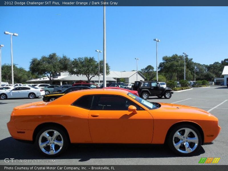 Header Orange / Dark Slate Gray 2012 Dodge Challenger SXT Plus