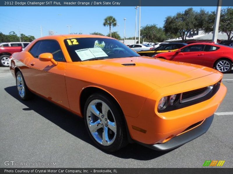 Header Orange / Dark Slate Gray 2012 Dodge Challenger SXT Plus