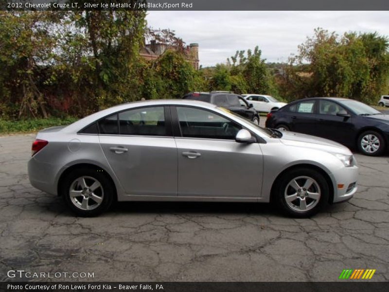 Silver Ice Metallic / Jet Black/Sport Red 2012 Chevrolet Cruze LT