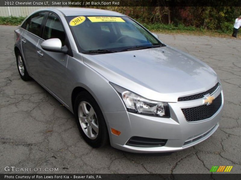 Silver Ice Metallic / Jet Black/Sport Red 2012 Chevrolet Cruze LT