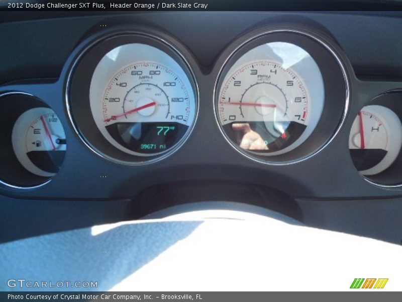 Header Orange / Dark Slate Gray 2012 Dodge Challenger SXT Plus