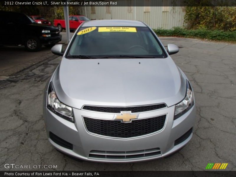 Silver Ice Metallic / Jet Black/Sport Red 2012 Chevrolet Cruze LT