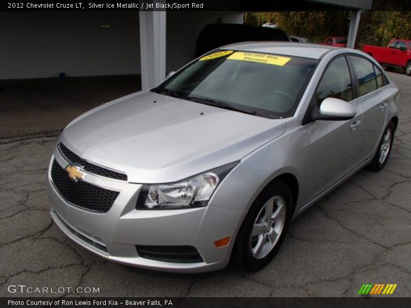 Silver Ice Metallic / Jet Black/Sport Red 2012 Chevrolet Cruze LT