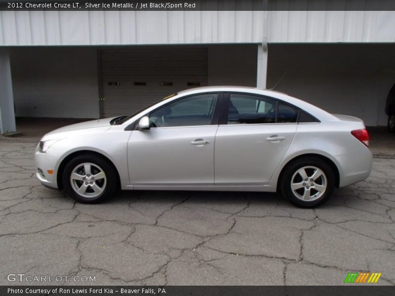 Silver Ice Metallic / Jet Black/Sport Red 2012 Chevrolet Cruze LT