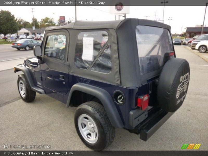 Midnight Blue Pearl / Dark Slate Gray 2006 Jeep Wrangler SE 4x4