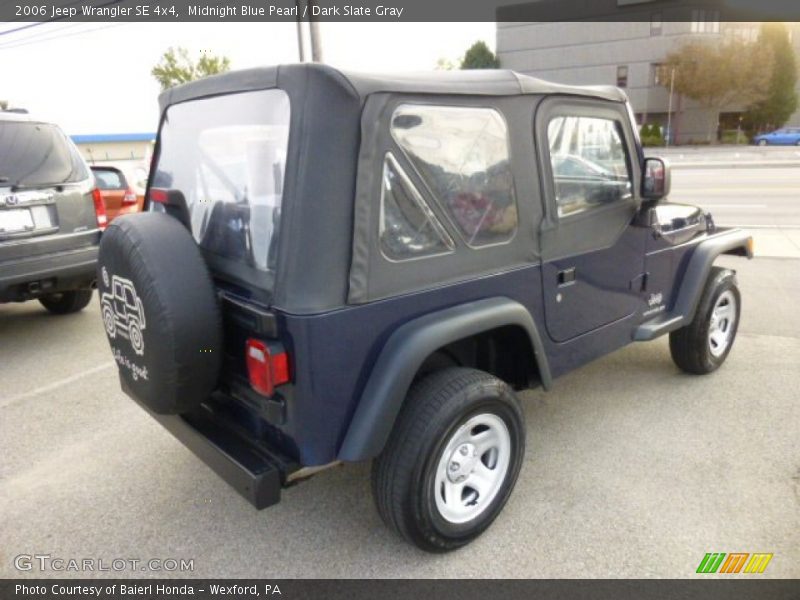 Midnight Blue Pearl / Dark Slate Gray 2006 Jeep Wrangler SE 4x4