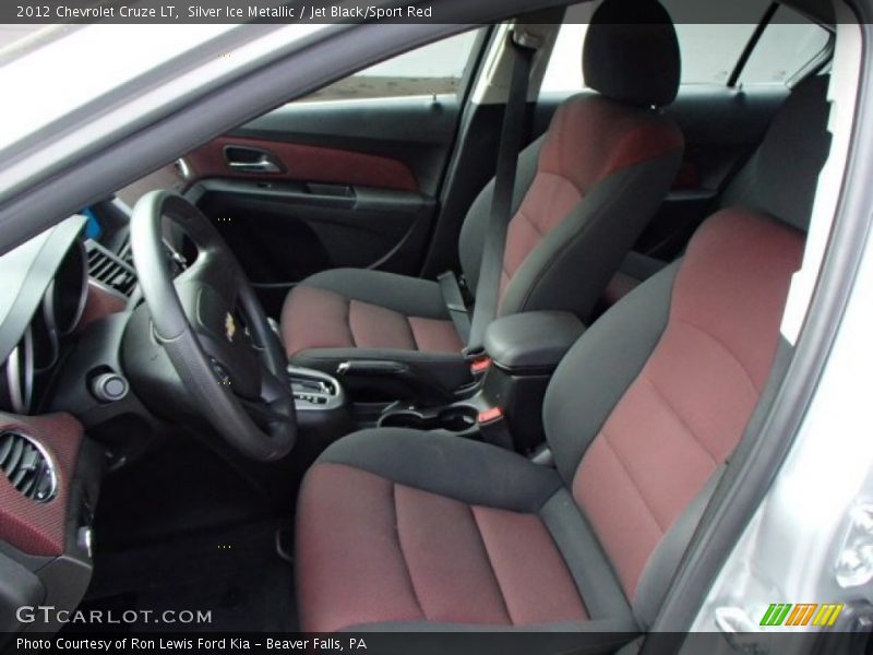 Silver Ice Metallic / Jet Black/Sport Red 2012 Chevrolet Cruze LT