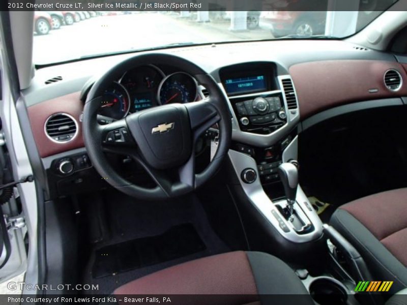Silver Ice Metallic / Jet Black/Sport Red 2012 Chevrolet Cruze LT