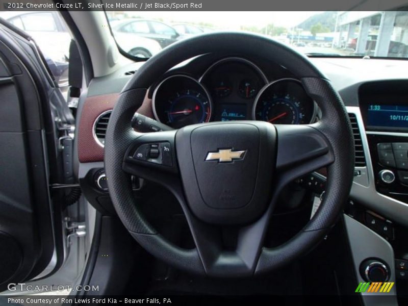 Silver Ice Metallic / Jet Black/Sport Red 2012 Chevrolet Cruze LT