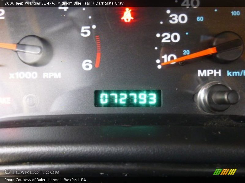 Midnight Blue Pearl / Dark Slate Gray 2006 Jeep Wrangler SE 4x4