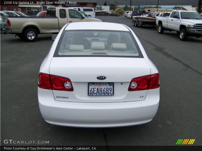 Bright Silver Metallic / Beige 2008 Kia Optima LX