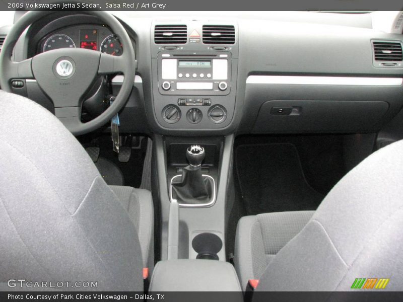 Salsa Red / Art Grey 2009 Volkswagen Jetta S Sedan