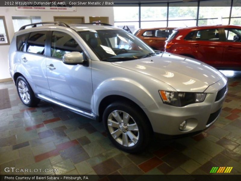 Cool Silver Metallic / Black 2012 Mitsubishi Outlander SE AWD