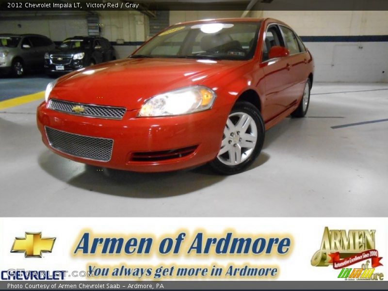 Victory Red / Gray 2012 Chevrolet Impala LT