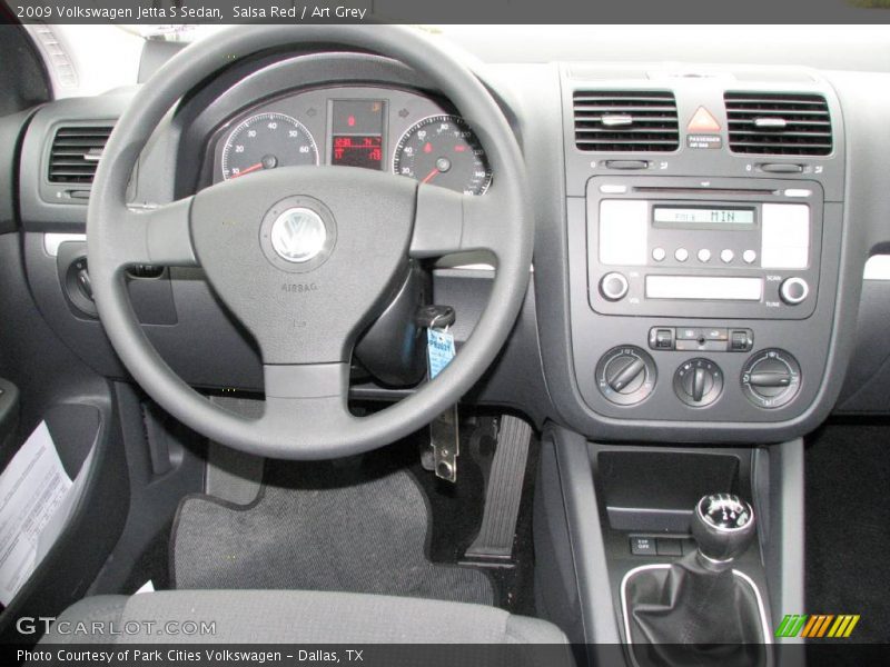 Salsa Red / Art Grey 2009 Volkswagen Jetta S Sedan