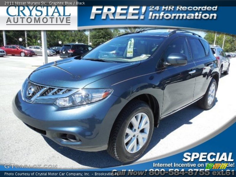 Graphite Blue / Black 2011 Nissan Murano SV