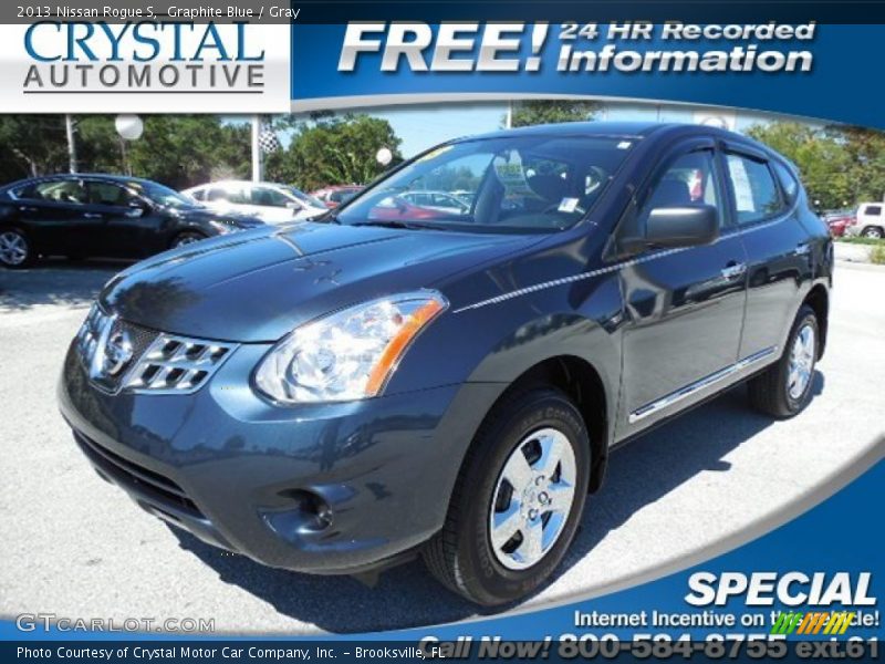 Graphite Blue / Gray 2013 Nissan Rogue S