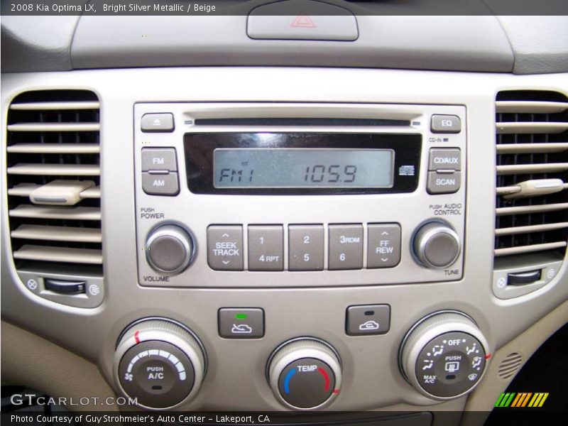 Bright Silver Metallic / Beige 2008 Kia Optima LX