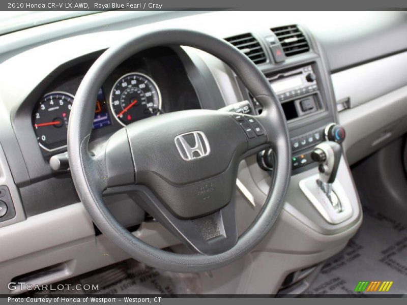 Royal Blue Pearl / Gray 2010 Honda CR-V LX AWD