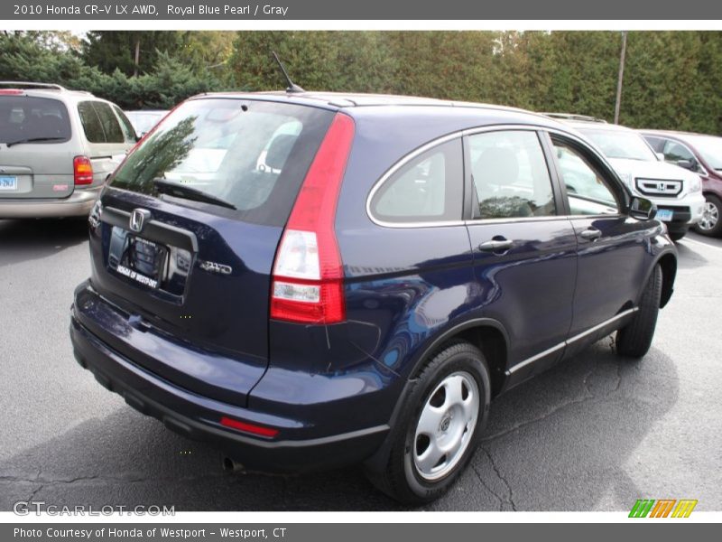 Royal Blue Pearl / Gray 2010 Honda CR-V LX AWD