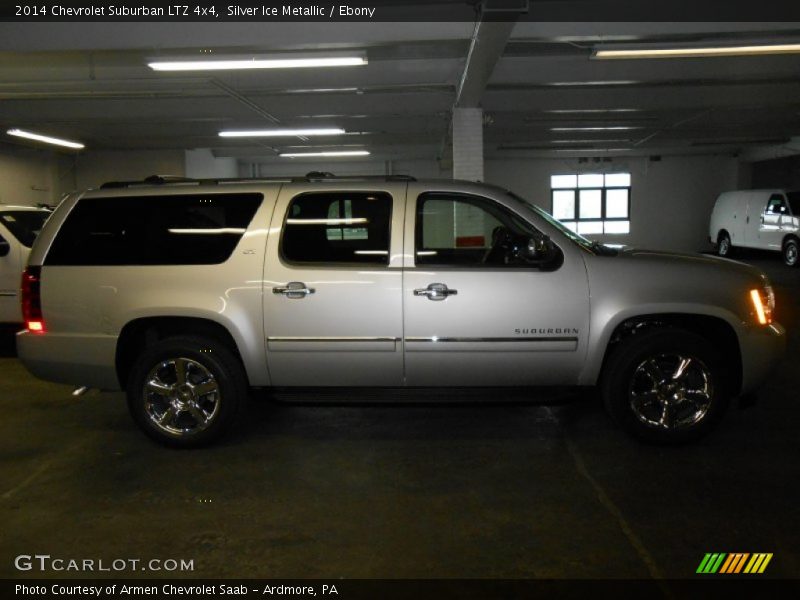 Silver Ice Metallic / Ebony 2014 Chevrolet Suburban LTZ 4x4